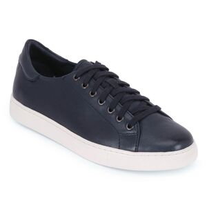 MS Trask Mens Alder Sheepskin Leather Lace Up Sneaker Shoes Navy Blue Size 10 M